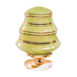 Lampe à poser en verre et laiton  vintage “La Wally”