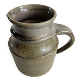 Green glazed ceramic pitcher - Signed Pictogramme