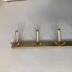 Golden coat hanger 4 hooks vintage 1960 55x10cm