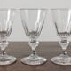 4 glasses with white wine in crystal ringing the nineteenth