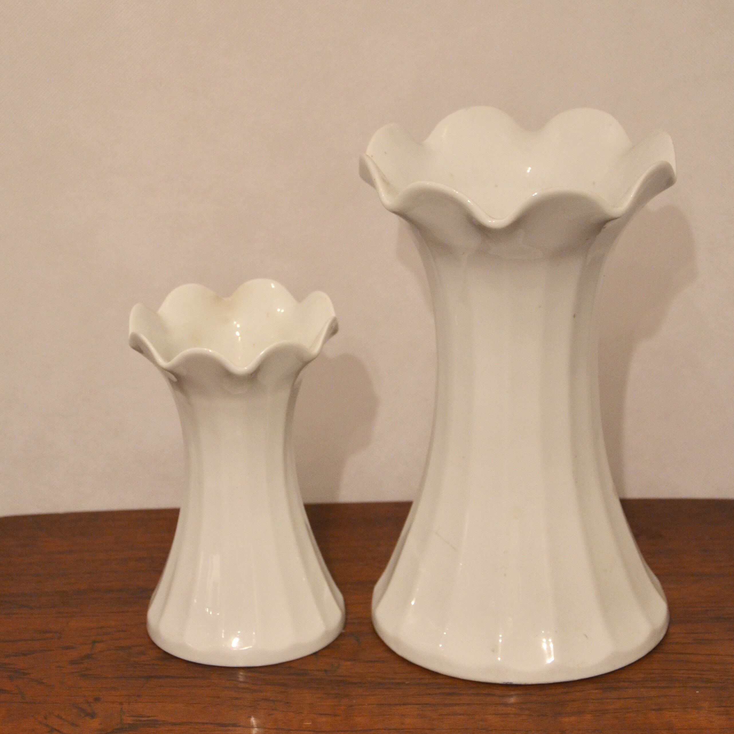 Pair of white porcelain