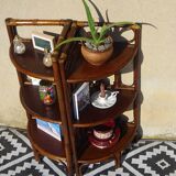 Pair of rattan bedside tables