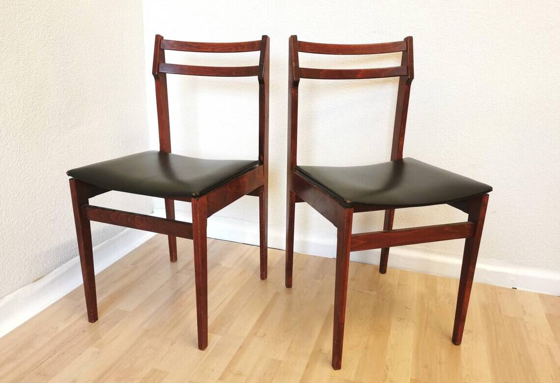 Set of 2 Vintage  Wooden Dining Chairs - Branko Ursic STOL Kamnik