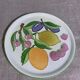 Decorative plate to hang fruit glazed fruit signed Creasiovi Luciano