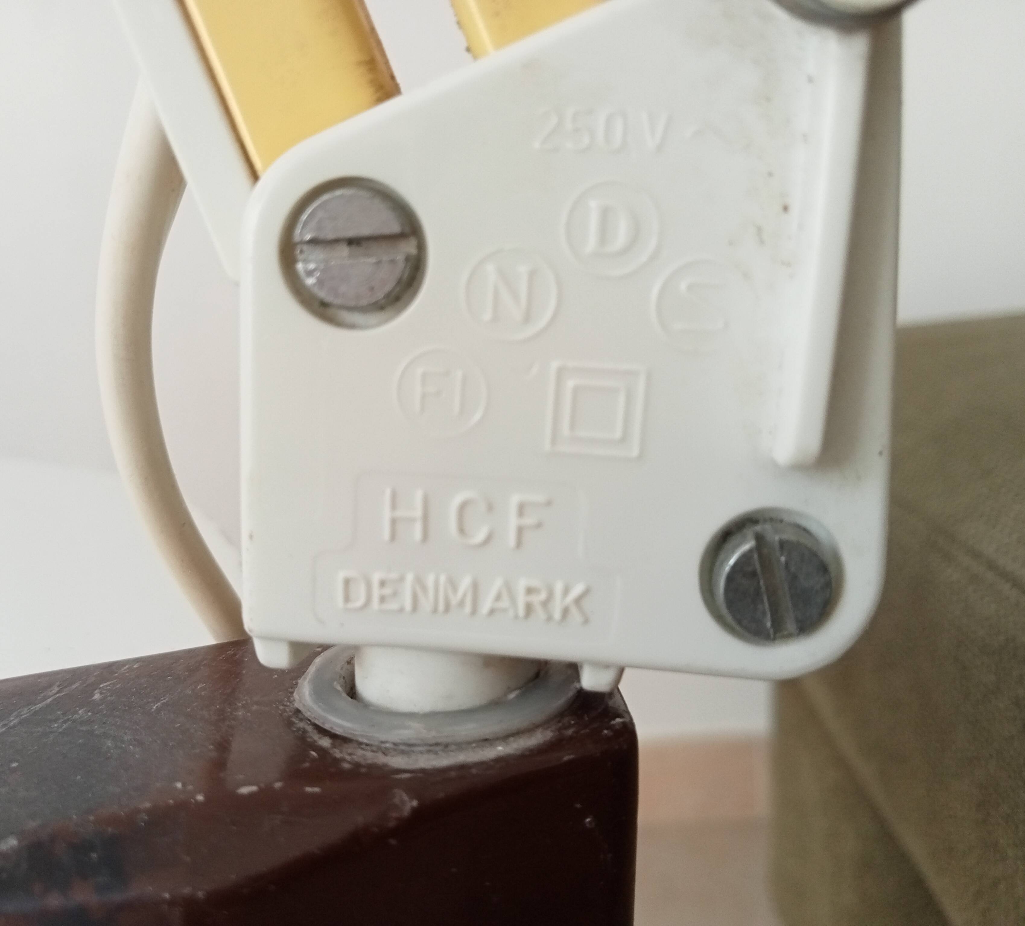 Lampe d' architecte scandinave vintage HCF Danemark pour Maxam 1968