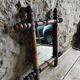 Wooden barber mirror