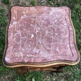 Bedside table louis XV style in wood and marble 20's years