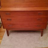 Convenient Danish teak secretary Craftsmanship M.K from the 60s