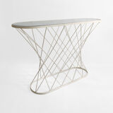 White twisted console table 1980s