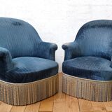 Pair of vintage toad armchairs