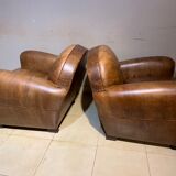 Paire de fauteuils club