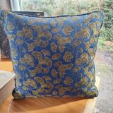 Decorative cushion amalys blue and gold