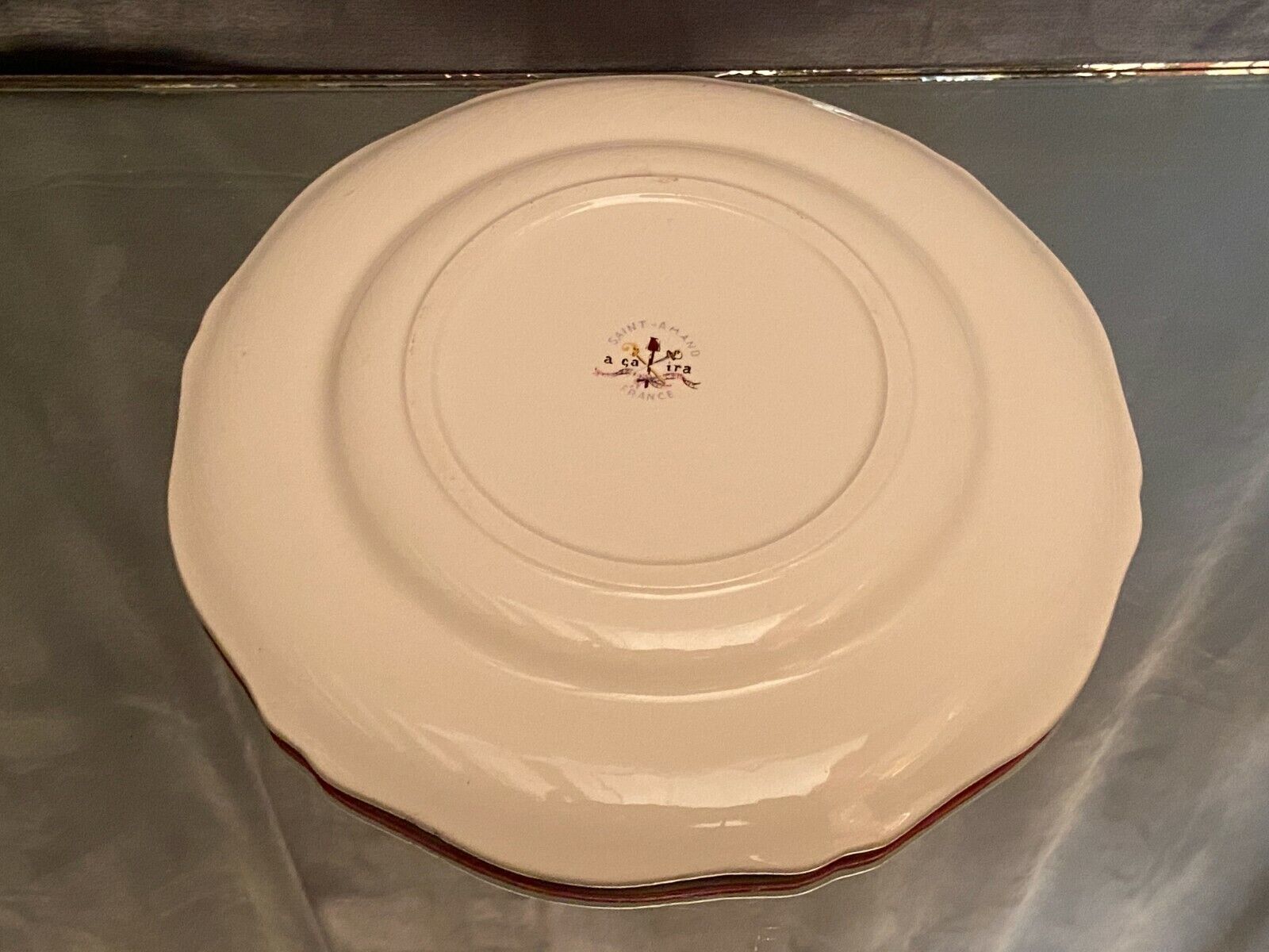 Flat earthenware Saint Amand style French Revolution A ça ira titled Constitution