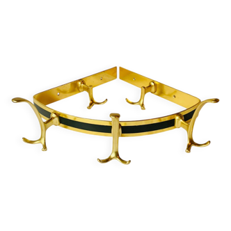 Antique gold aluminum corner wall coat rack