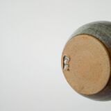 Small glazed stoneware ceramic vase signed, 1970