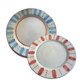 trio of mismatched handmade plates