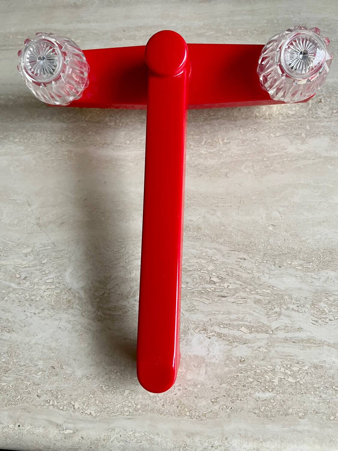 Red vintage faucet
