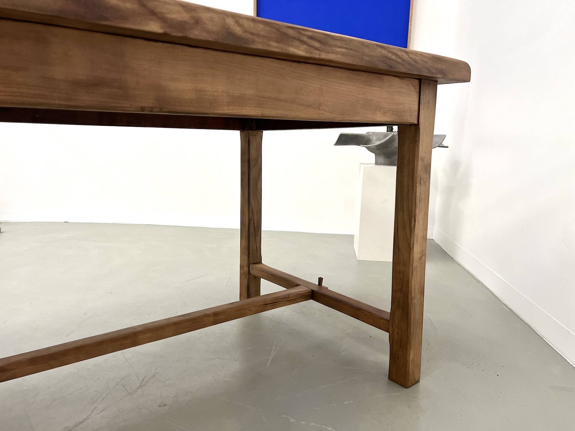 Antique farmhouse table in solid cherry wood