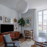 Pink and Blue Abstract Wall Decorative Plate