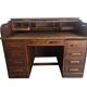 Bureau américain vintage en bois avec porte à volet