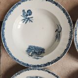 Set of 4 Pexonne soup plates