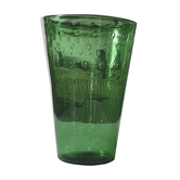 Blown glass vase with bubbles