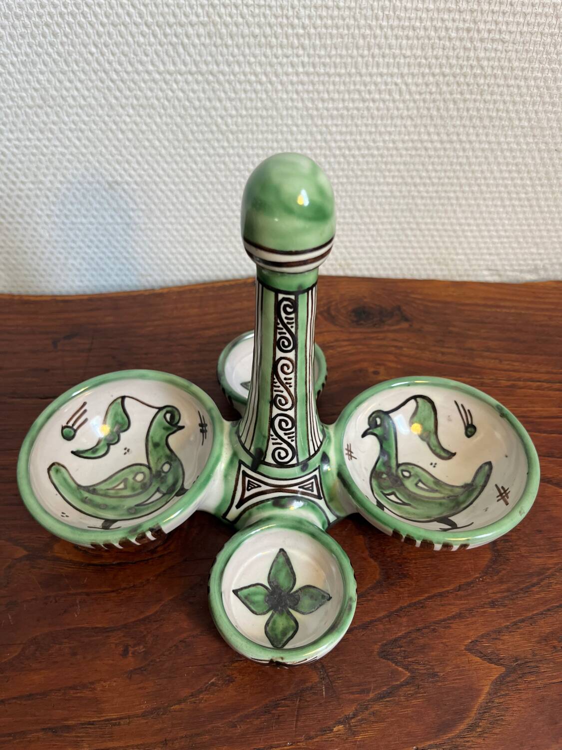 Punter cracked ceramic salt and pepper set, oil and vinegar set