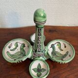 Punter cracked ceramic salt and pepper set, oil and vinegar set