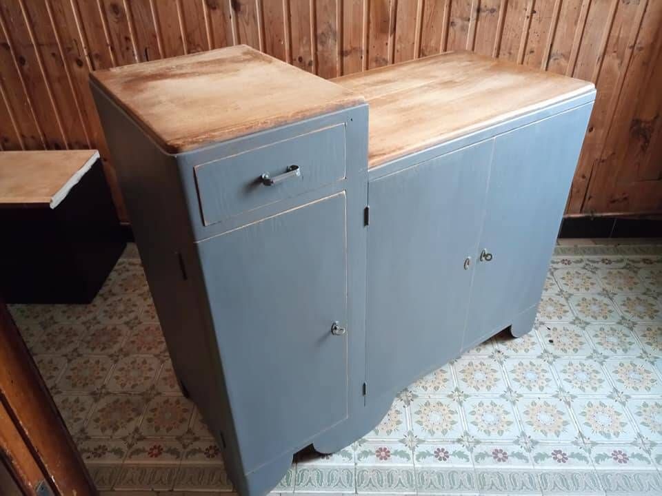 Ancienne armoire vintage art deco placard meuble dresse buffet dressoir