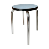 Stool blue round formica