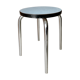 Stool blue round formica