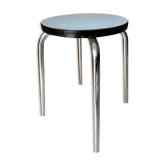 Stool blue round formica