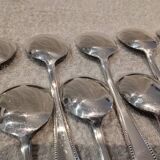 12 pelles a glace metal argente orfevre Vuillermet Lyon LXVI perles