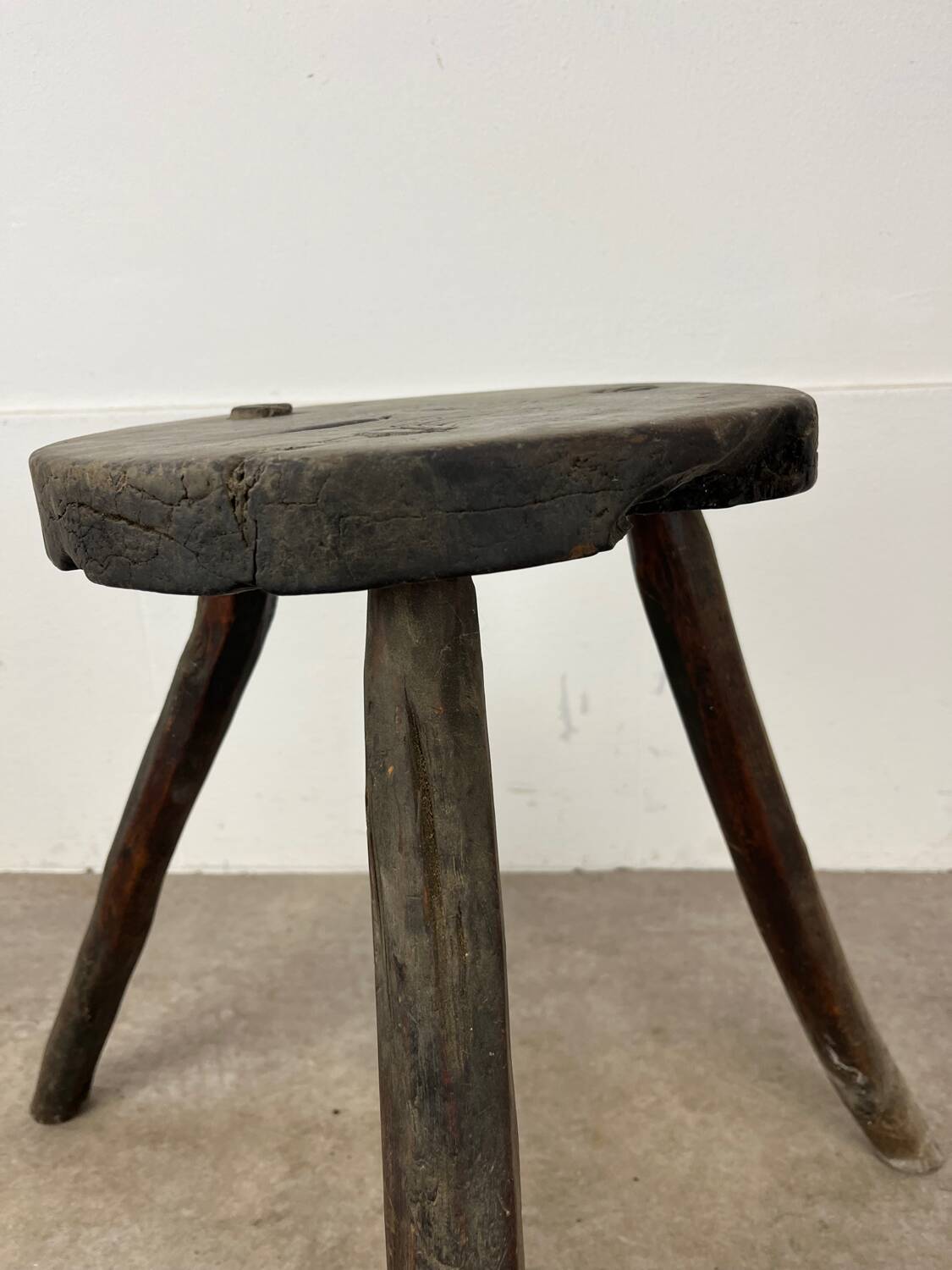 3 primitive stools, folk art