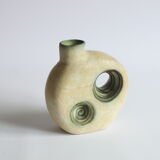 Space Age Ceramic Vase with Openings by Nikos Dazelidis, Athens, 1960s