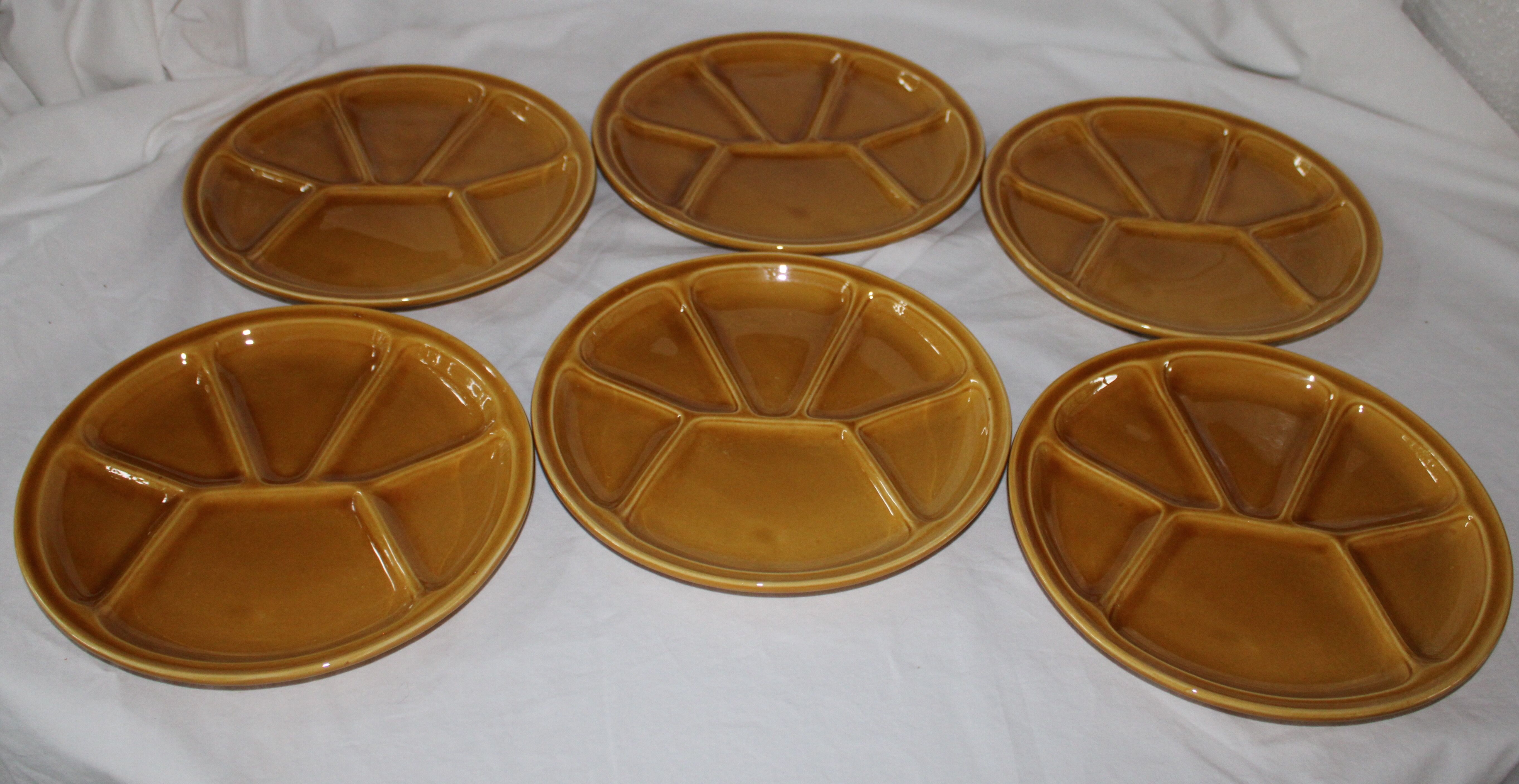 Gien France vintage fondue plates set - forks