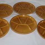Gien France vintage fondue plates set - forks