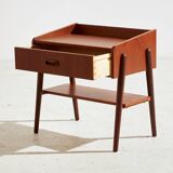 Restored teak nightstand