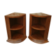 Two bedside tables in walnut