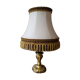Chic retro lamp with a bronze pagoda fringe shade, 1950.