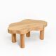 Table basse ronde PLOT-P4 - chêne clair scandinave