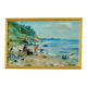 Vintage European oil on canvas – "Beach Scene"