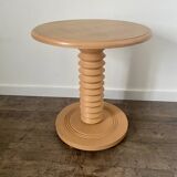 Terracotta Nude Spiral Turned Wood Side Table