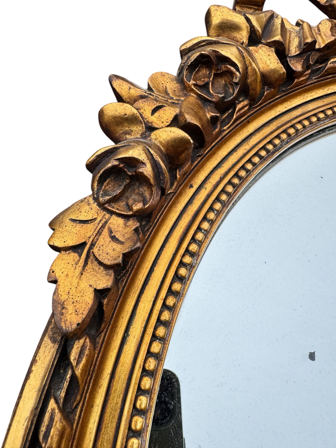 Round mirror with ribbon in Louis XVI style – 19th century