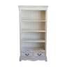 Ceruse white wooden bookcase