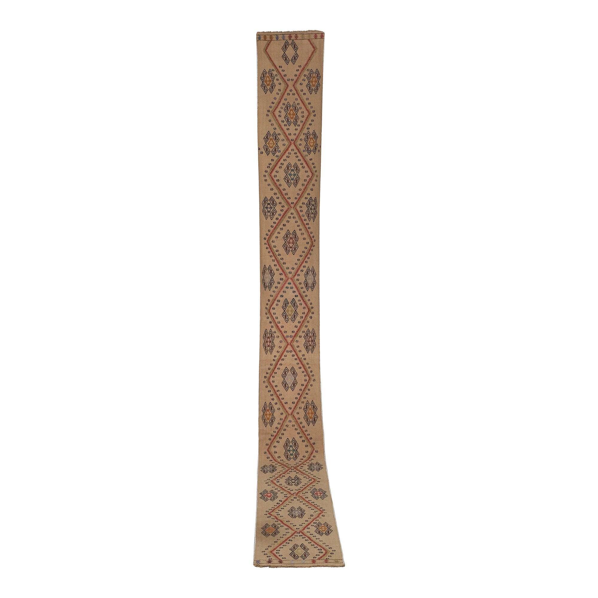 Vintage Turkish hallway rug 50x455 cm