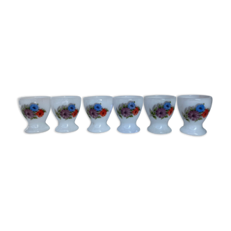 Vintage Arcopal flowers eggcups