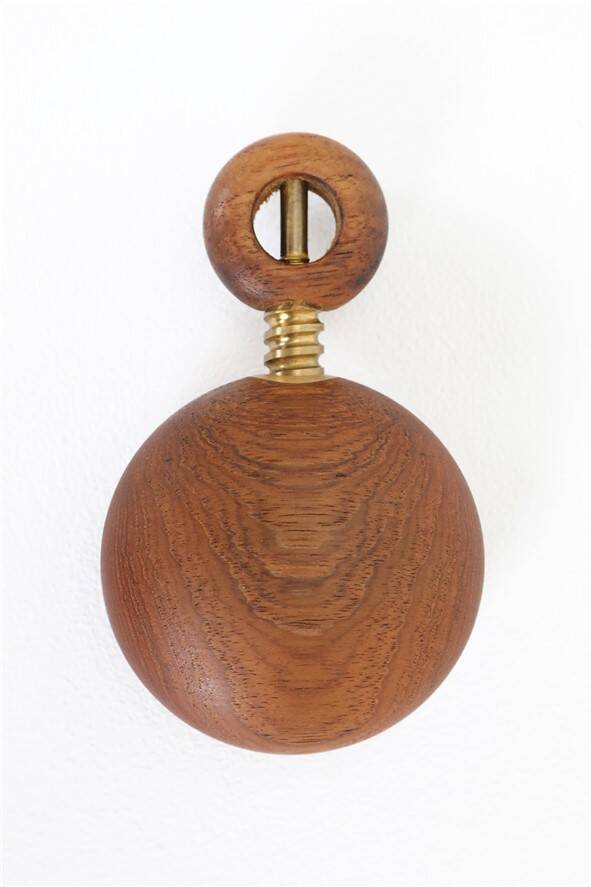 Teak / brass nutcracker / mid-century Danish modern design