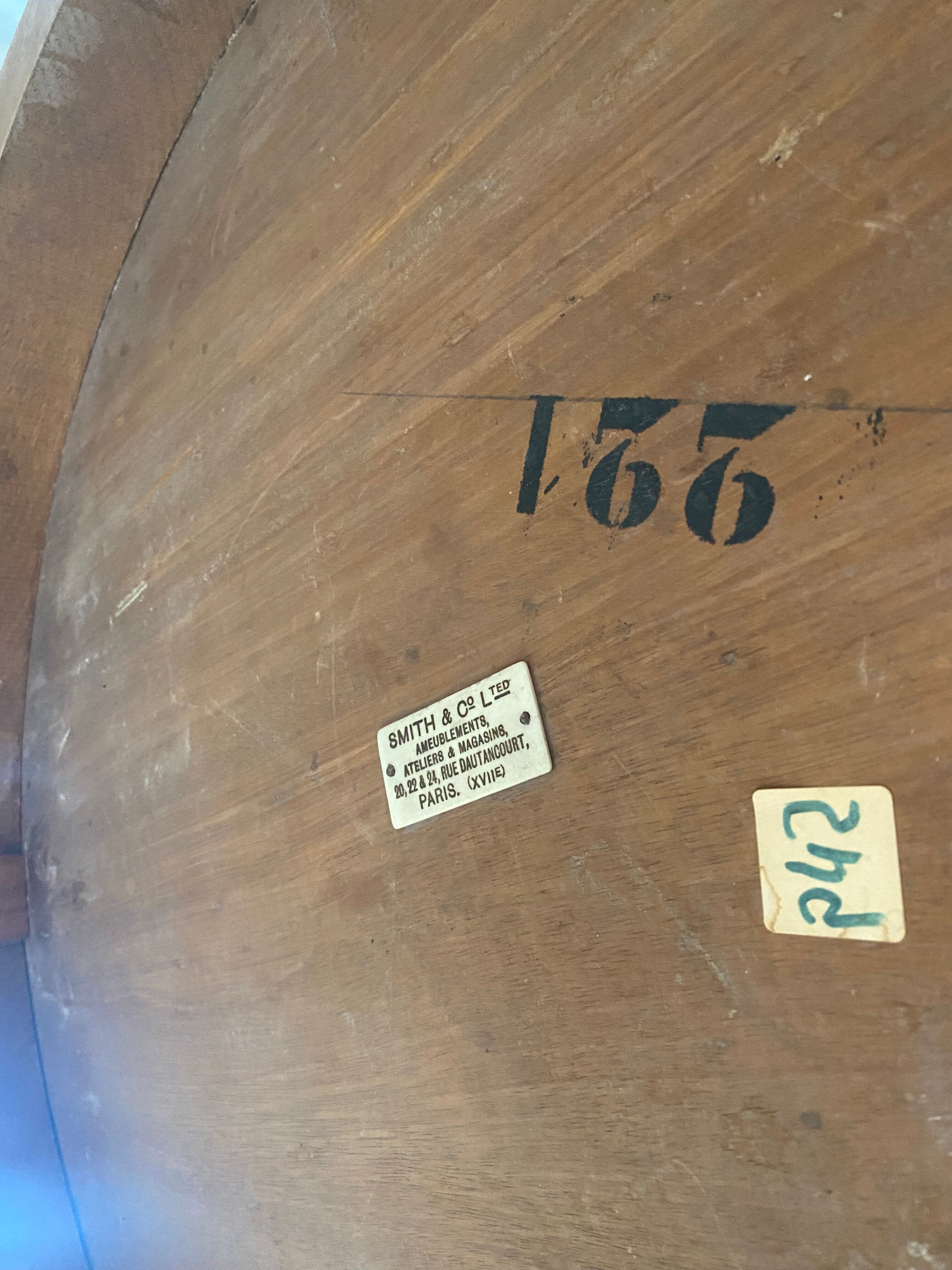 Art Nouveau Rosewood pedestal table