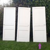 Communication door H219.5xL80cm, old panelled and moulded.